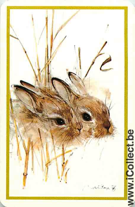Single Swap Playing Cards Animal Rabbits (PS05-41B)
