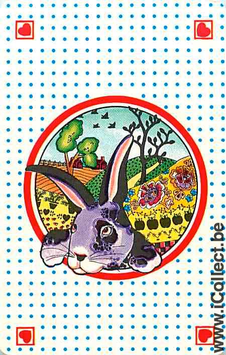 Single Playing Cards Animal Rabbit (PS09-51C)