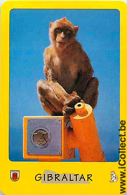 Single Swap Playing Cards Animal Monkey (PS09-52H) - Click Image to Close