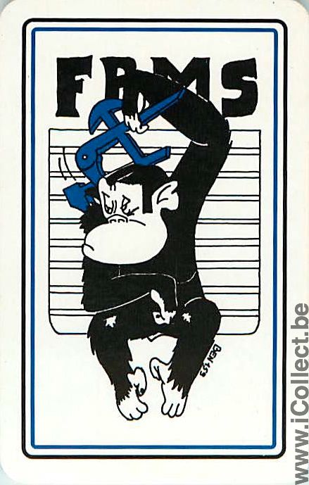 Single Swap Playing Cards Animal Monkey (PS04-45A) - Click Image to Close