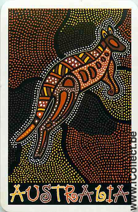 Single Playing Cards Animal Wallaby (PS09-54B)