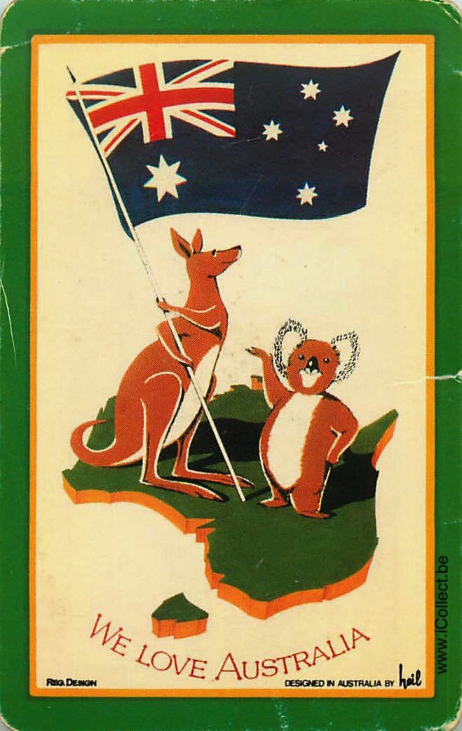 Single Swap Playing Cards Animal Wallaby Australia (PS24-11H)