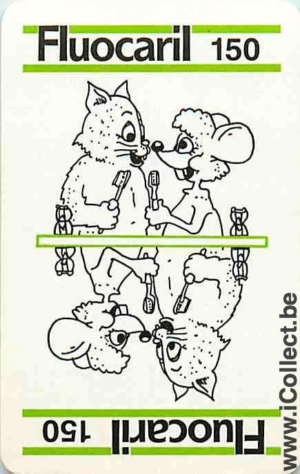Single Swap Playing Cards Animal Mouse Fluocaril (PS09-57E)