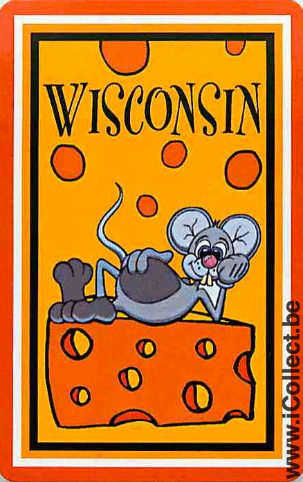 Single Playing Cards Animal Mouse Wisconsin (PS09-03H)