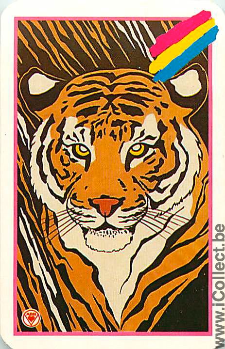 Single Playing Cards Animal Feline Tiger (PS04-16B)