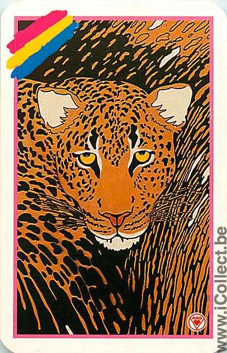 Single Playing Cards Animal Feline Tiger (PS04-16G)