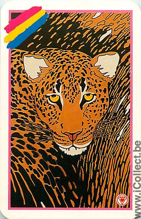 Single Playing Cards Animal Feline Tiger (PS04-16G) - Click Image to Close