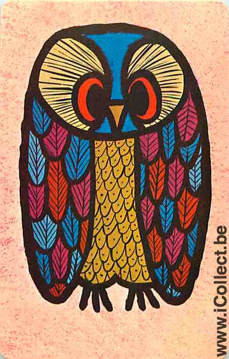 Single Playing Cards Animal Owl (PS09-60D)