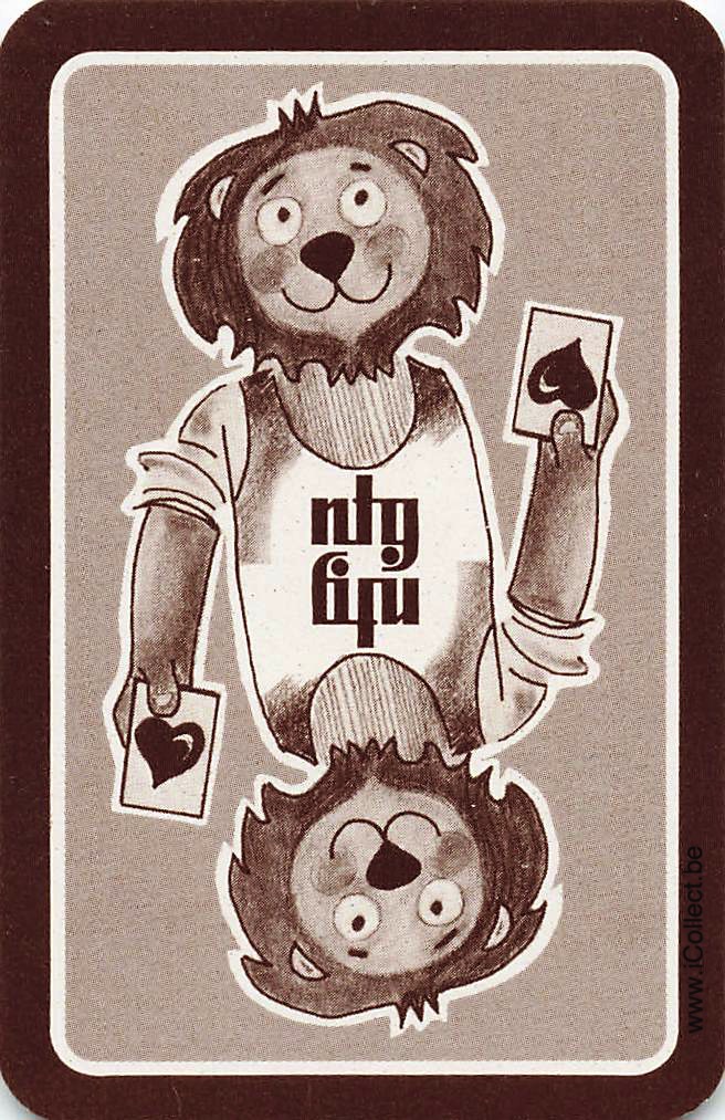 Single Swap Playing Cards Animal Lion NTG (PS08-43B)