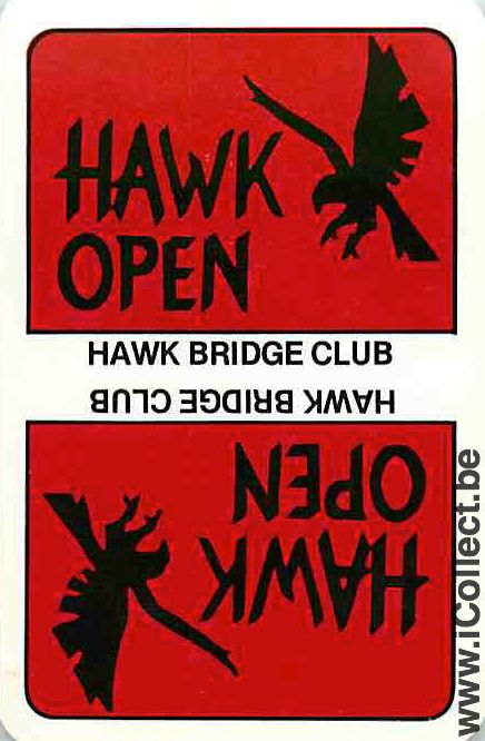 Single Playing Cards Animal Eagle Hawk Open (PS10-08B) - Click Image to Close