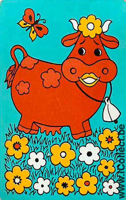 Single Playing Cards Animal Cow (PS10-20G)