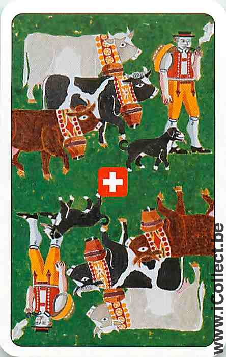 Single Playing Cards Animal Cow (PS10-21A) - Click Image to Close