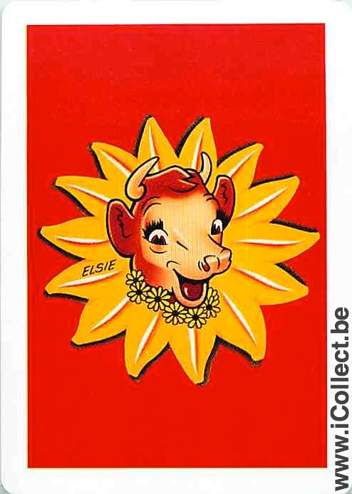 Single Playing Cards Animal Cow (PS10-21I) - Click Image to Close