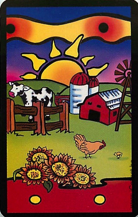 Single Swap Playing Cards Animal Cow in Farm (PS20-08A)