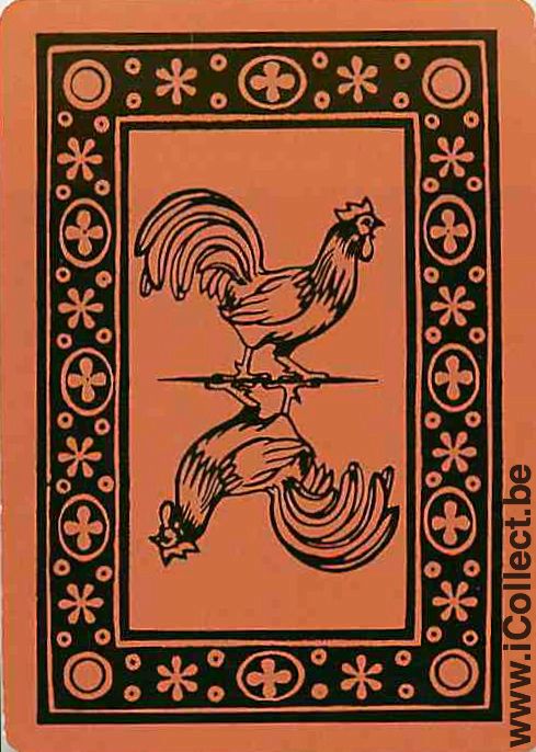 Single Playing Cards Animal Cocks (PS10-25G) - Click Image to Close