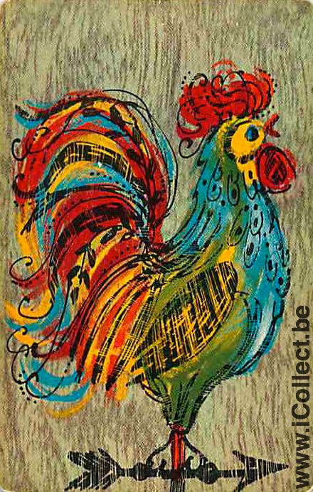 Single Playing Cards Animal Cock (PS11-28C) - Click Image to Close
