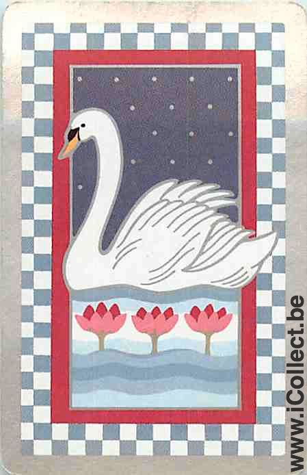 Single Playing Cards Animal Swan (PS12-09E) - Click Image to Close