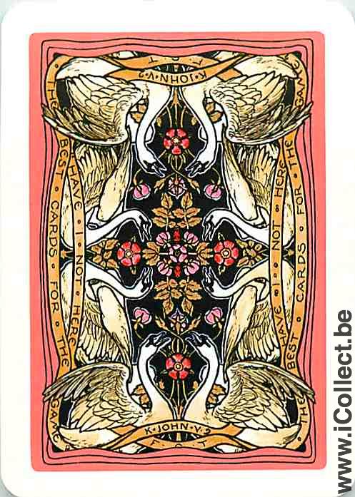 Single Playing Cards Animal Swan (PS12-10B) - Click Image to Close