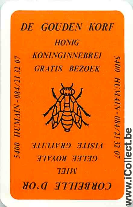 Single Playing Cards Animal Bee (PS12-24B) - Click Image to Close