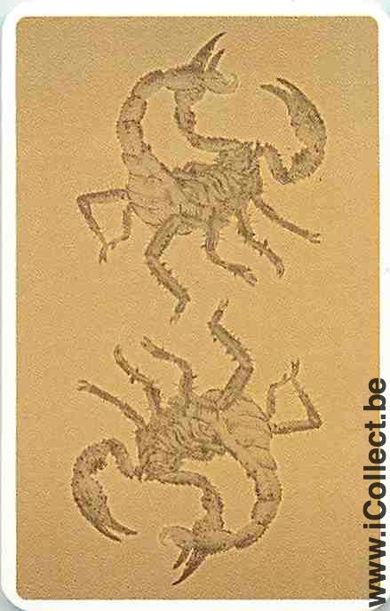 Single Playing Cards Animal Scorpio (PS12-24G) - Click Image to Close