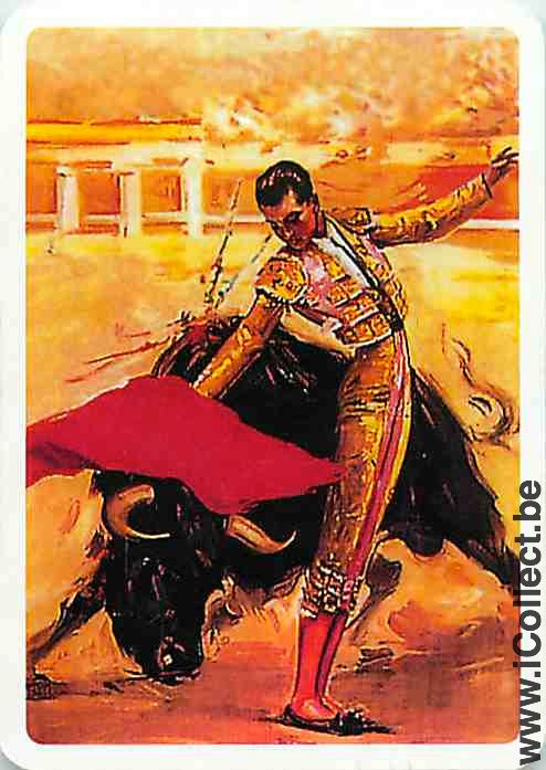 Single Swap Playing Cards Animal Bull Bullfight (PS14-01A) - Click Image to Close