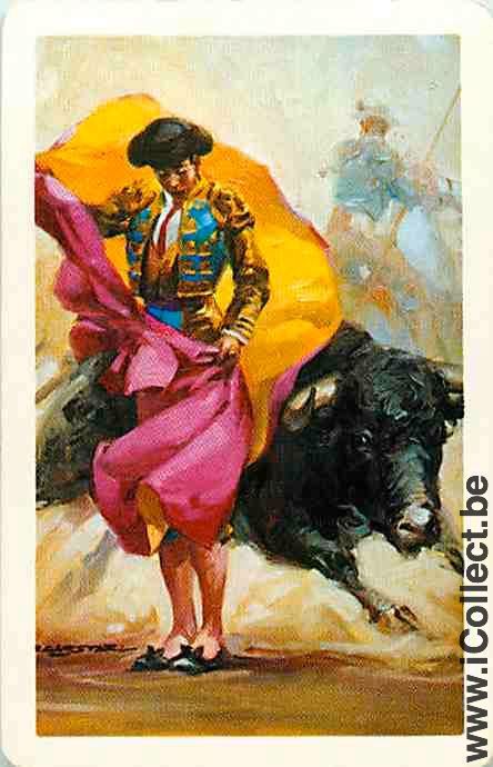 Single Swap Playing Cards Animal Bull Bullfight (PS14-01B)