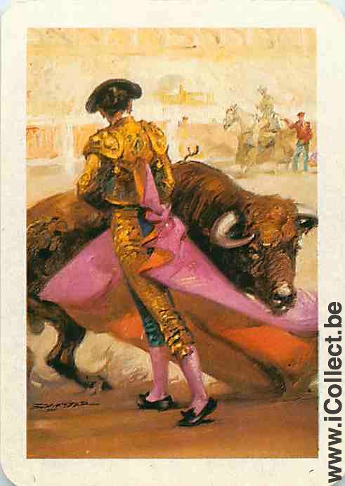 Single Swap Playing Cards Animal Bull Bullfight (PS14-01D) - Click Image to Close