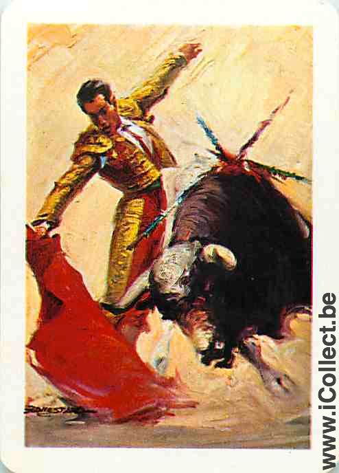 Single Swap Playing Cards Animal Bull Bullfight (PS14-01I)