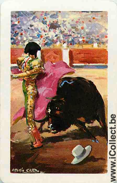 Single Swap Playing Cards Animal Bull Bullfight (PS14-02B)