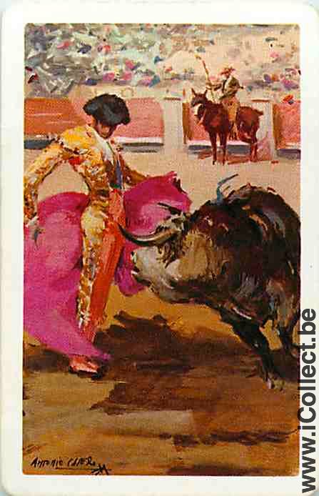 Single Swap Playing Cards Animal Bull Bullfight (PS14-02D) - Click Image to Close