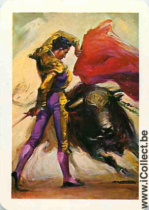 Single Swap Playing Cards Animal Bull Bullfight (PS14-03E) - Click Image to Close