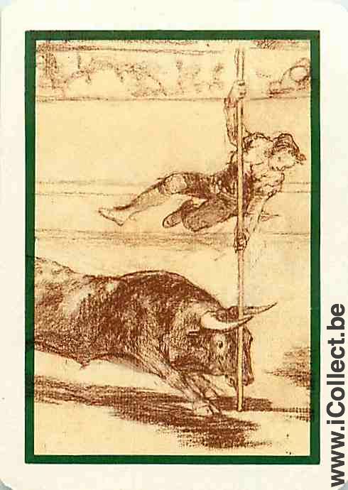 Single Playing Cards Animal Bull Bullfight (PS14-04G) - Click Image to Close