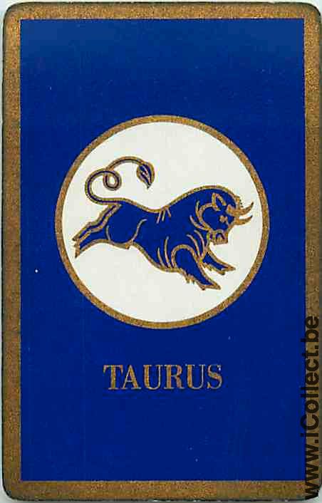 Single Playing Cards Animal Bull Taurus (PS14-05D) - Click Image to Close