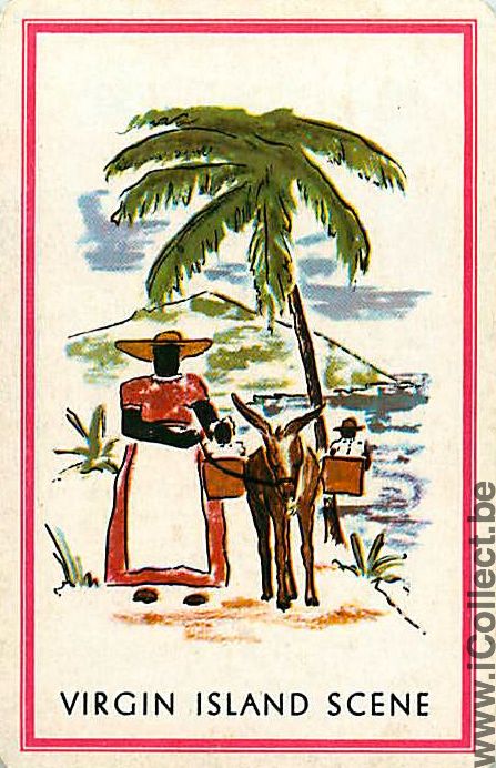 Single Playing Cards Animal Donkey Virgin Island (PS01-31G)