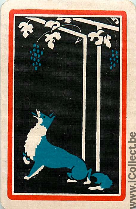 Single Playing Cards Animal Fox Grapes (PS03-26F)