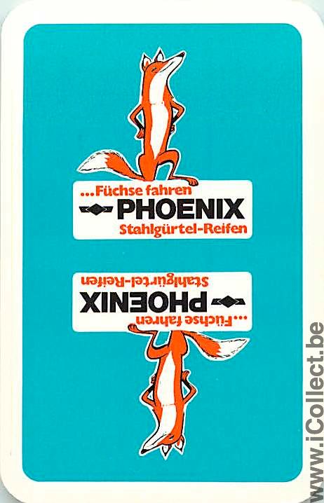 Single Playing Cards Animal Fox Phoenix (PS03-30C) - Click Image to Close