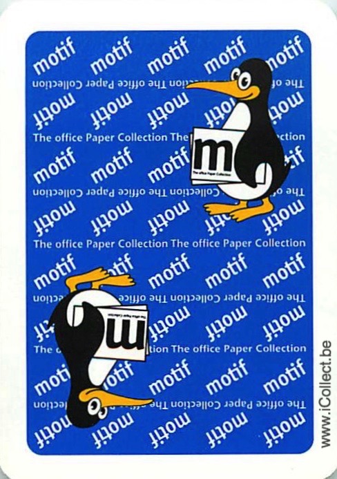 Single Swap Playing Cards Animal Penguin Motif (PS20-04E)
