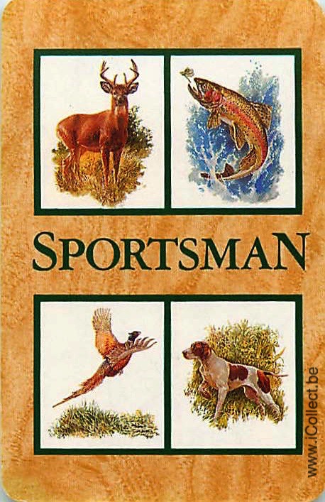 Single Swap Playing Cards Animal Sportsman (PS20-46I) - Click Image to Close
