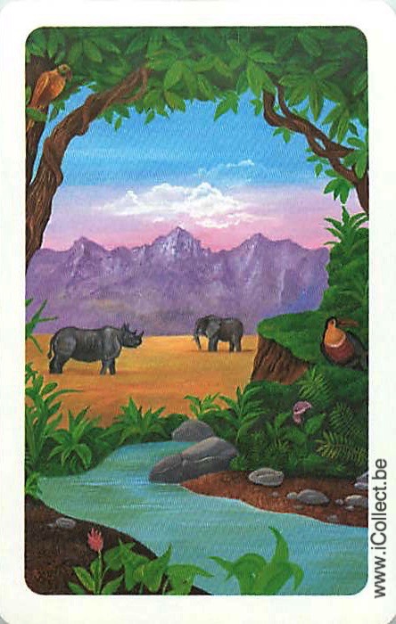 Single Swap Playing Cards Animal Safari Animals (PS20-47H) - Click Image to Close
