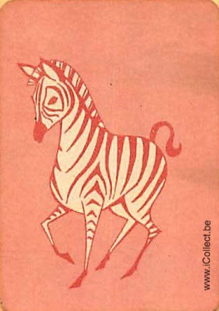 Single Swap Playing Cards Animal Zebra **Mini** (PS21-60C) - Click Image to Close