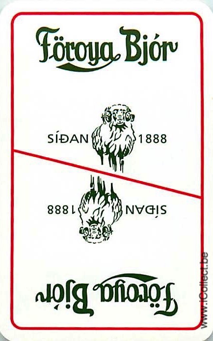Single Swap Playing Cards Animal Aries Foroya Bjor (PS18-50A) - Click Image to Close