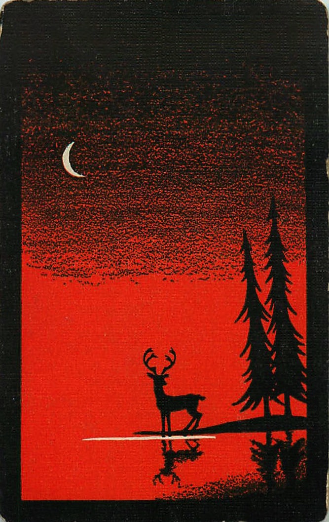 Single Swap Playing Cards Animal Deer (PS24-14E) - Click Image to Close