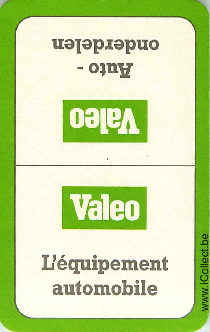 Single Swap Playing Cards Automobile Valeo (PS22-39D) - Click Image to Close