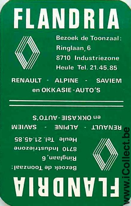 Single Swap Playing Cards Automobile Renault Flandria (PS04-39I)