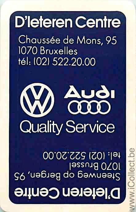 Single Swap Playing Cards Automobile VW Audi Dieteren (PS02-38E)