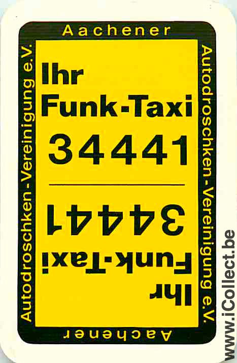 Single Swap Playing Cards Automobile Taxi (PS08-58C)