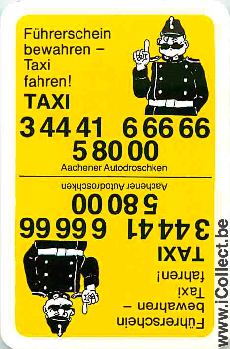 Single Swap Playing Cards Automobile Taxi (PS08-58G) - Click Image to Close