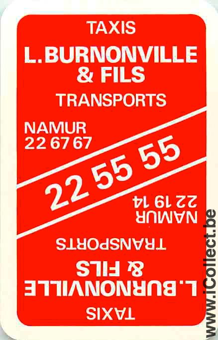 Single Swap Playing Cards Automobile Taxi Burnonville (PS08-59A)