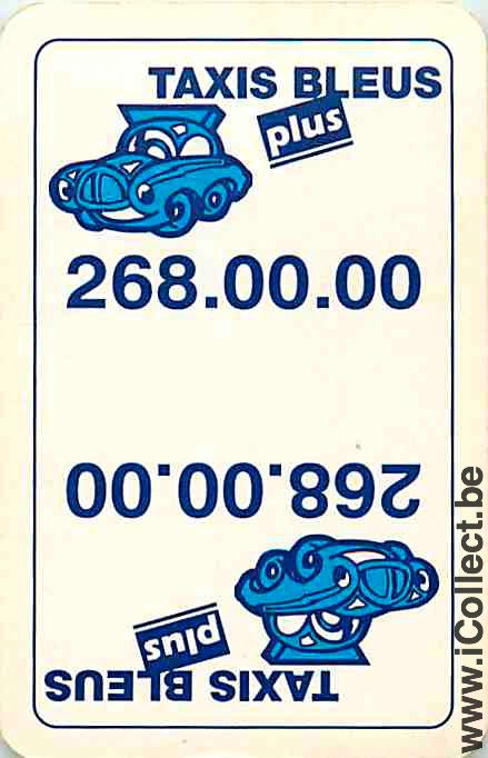 Single Swap Playing Cards Automobile Taxis Bleus (PS08-59C)