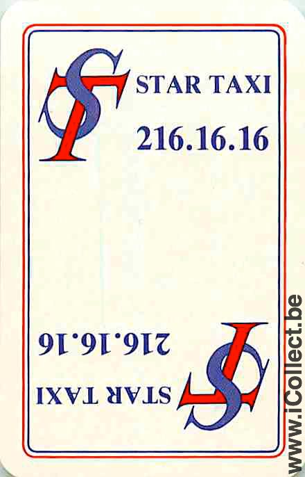 Single Swap Playing Cards Automobile Taxi Star (PS08-60F)